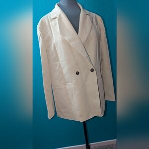 Light Green Double-Breasted Blazer
